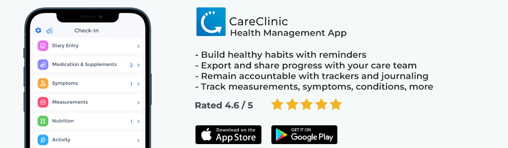  Hent CareClinic Pill Symptom Tracker App