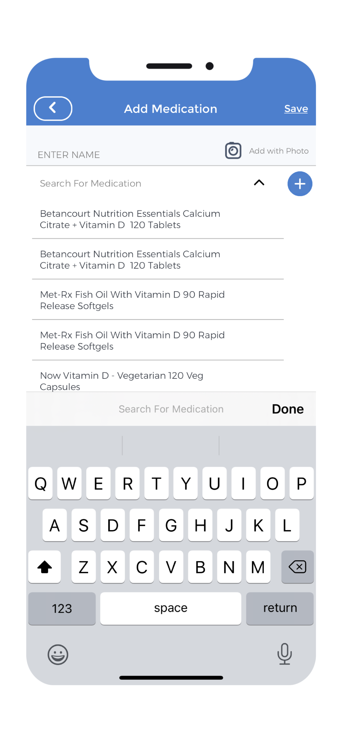 Pill Tracker App - Search