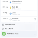 Care Plan or Supplement Stack List in App