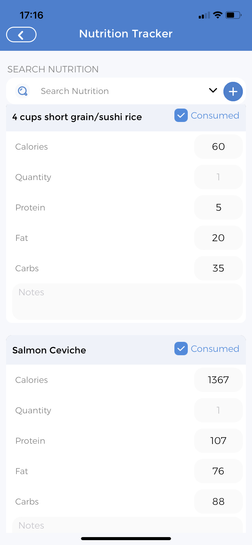 Nutrition Tracking for Strokes