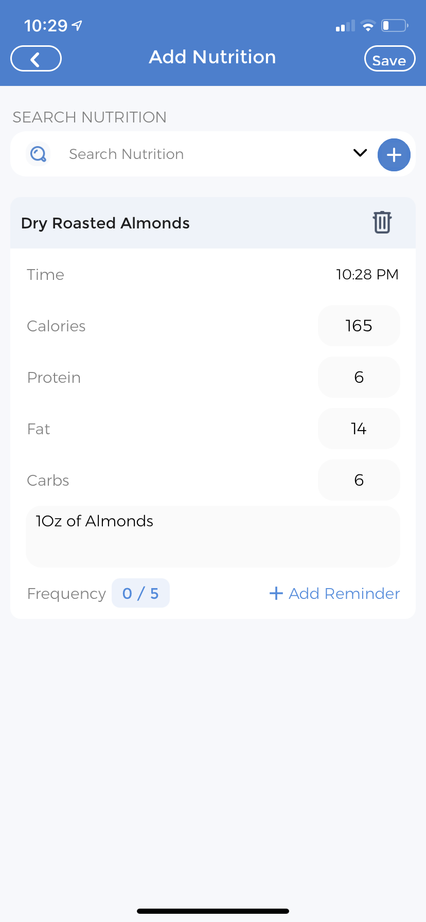 Tracking Nutrition