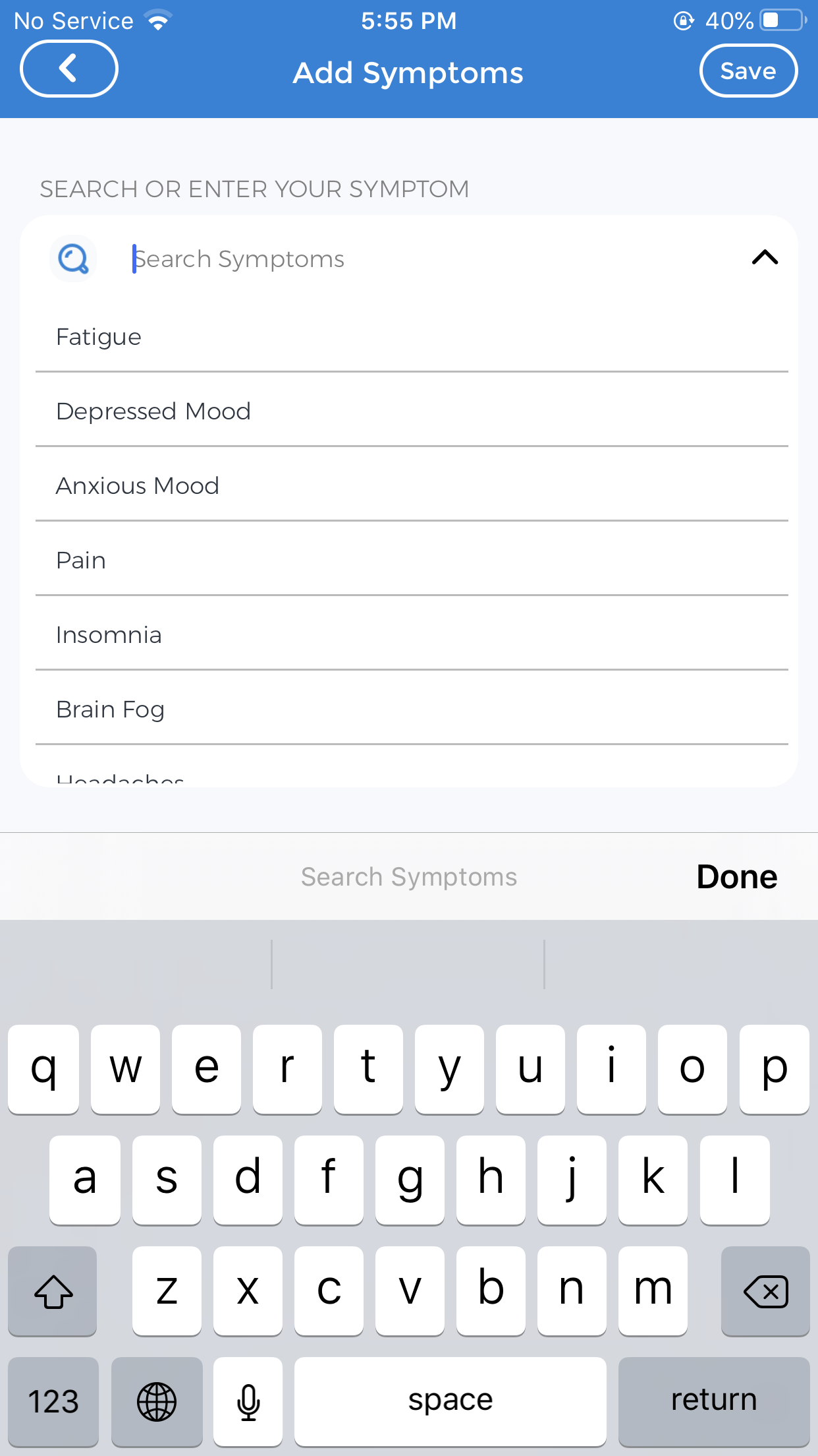 Symptom Tracker