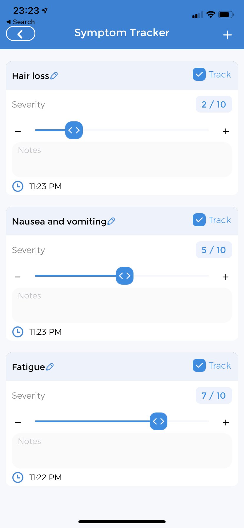 Symptom Tracking