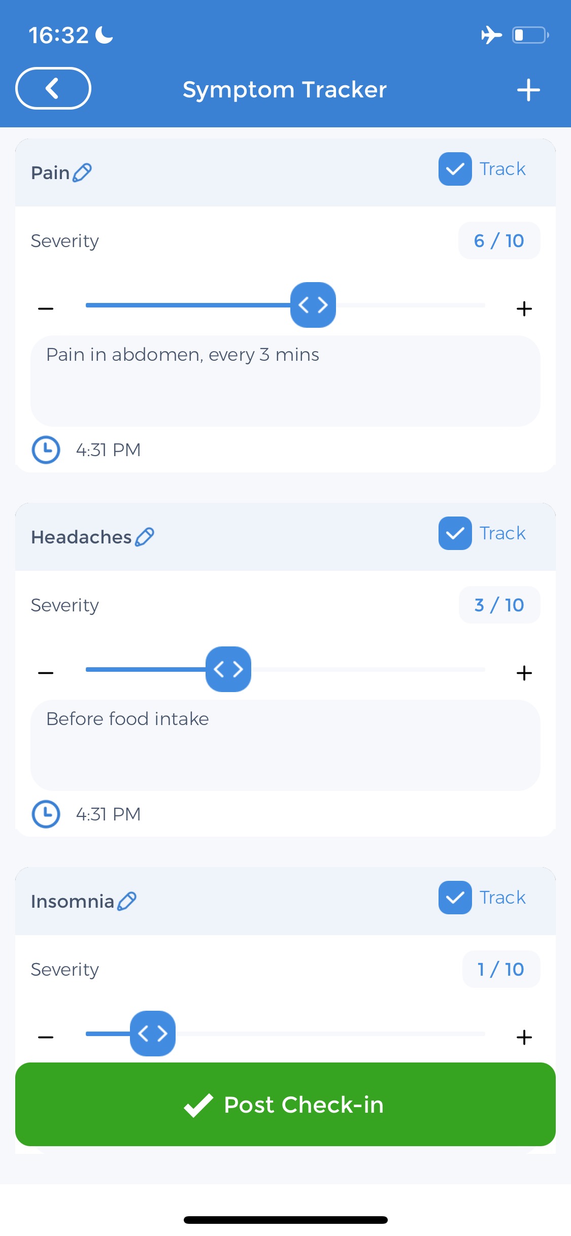 14dpo Symptom Tracker