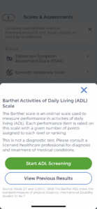 ADL scale for caregivers