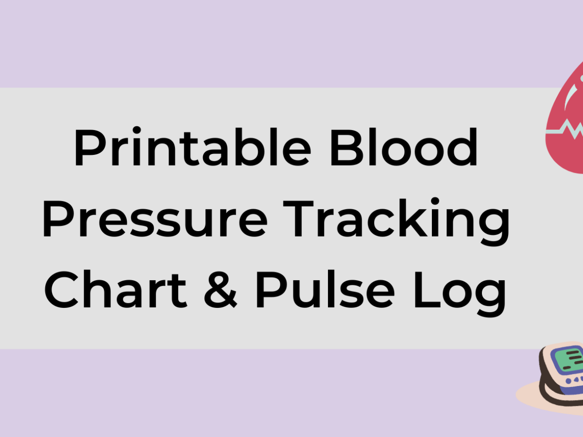 Printable Blood Pressure Tracking Chart & Pulse Log for Free Printable Nhs Blood Pressure Recording Chart