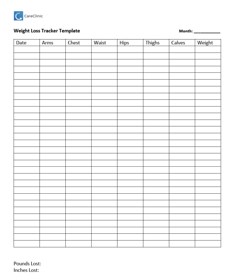 2019 Weight Loss Tracker Template Rolfliberty