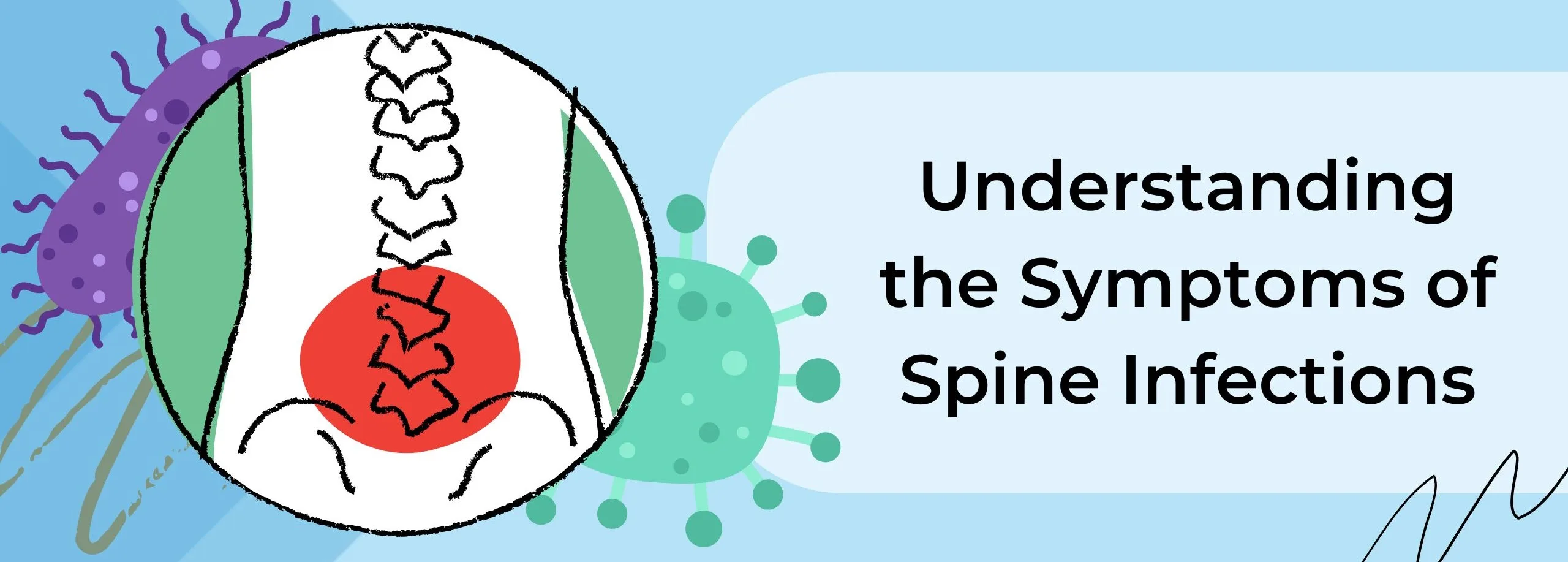spine infection symptoms