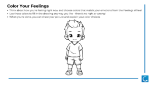 Feelings Wheel Creative Worksheet