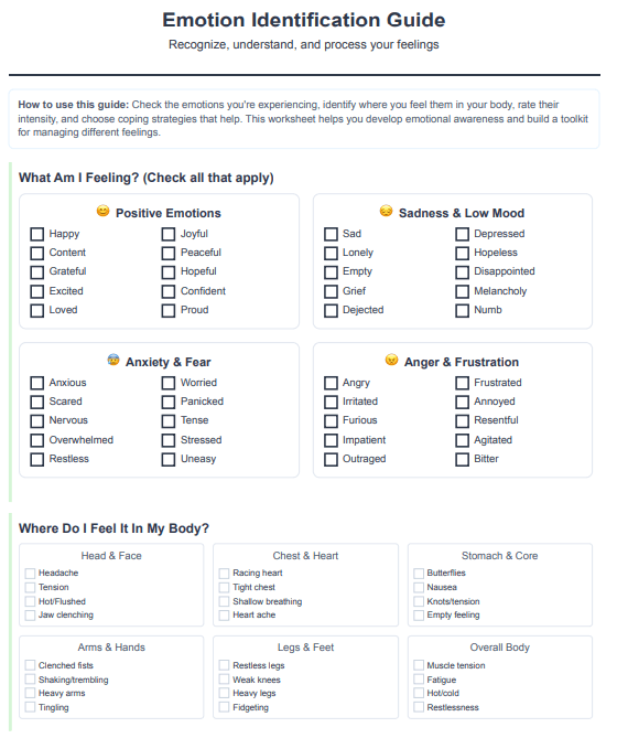 emotion identification guide pdf