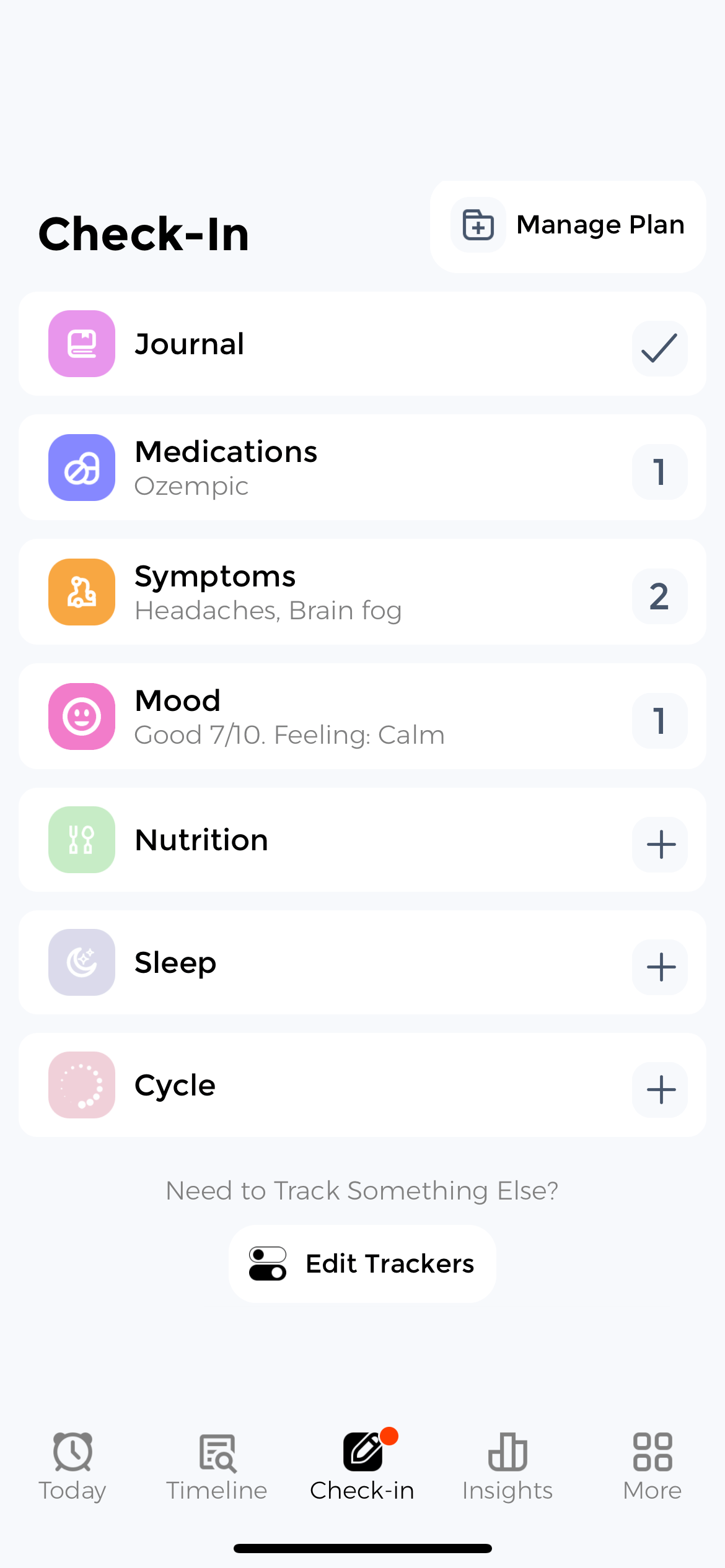 Best health diary app for iPhone and Android showing daily health log