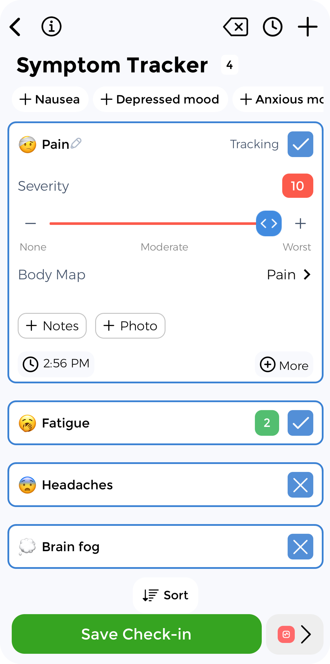 CareClinic Pain Symptom Tracker