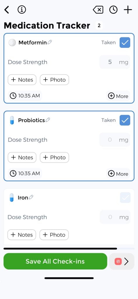 CareClinic medication tracker mobile app screenshot