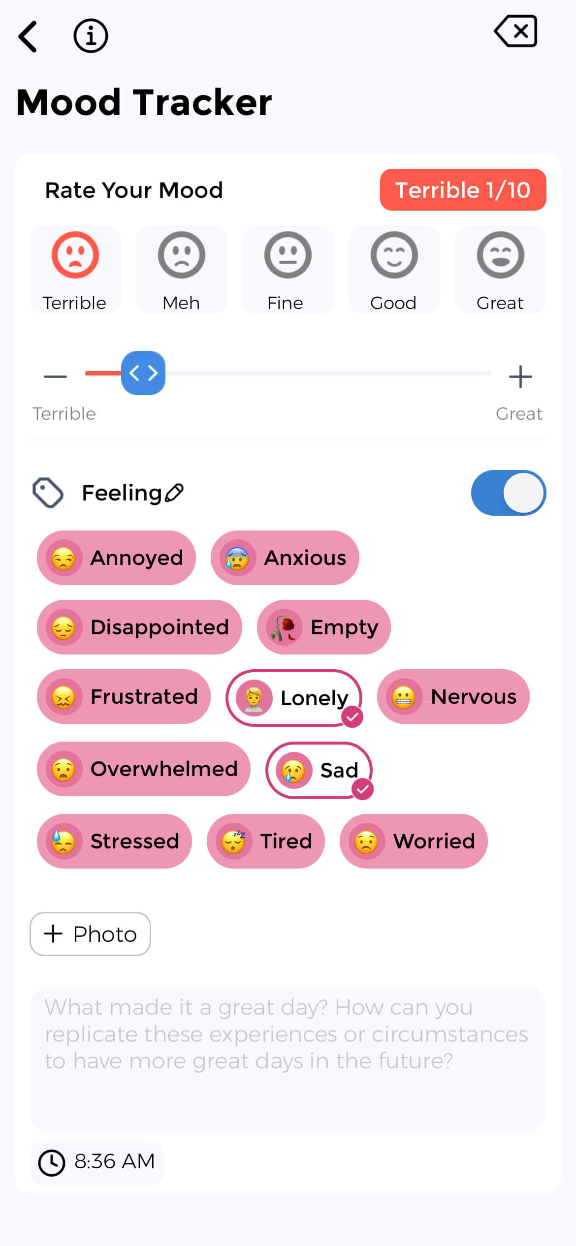 Configuring symptom categories for Sjögren's syndrome tracking