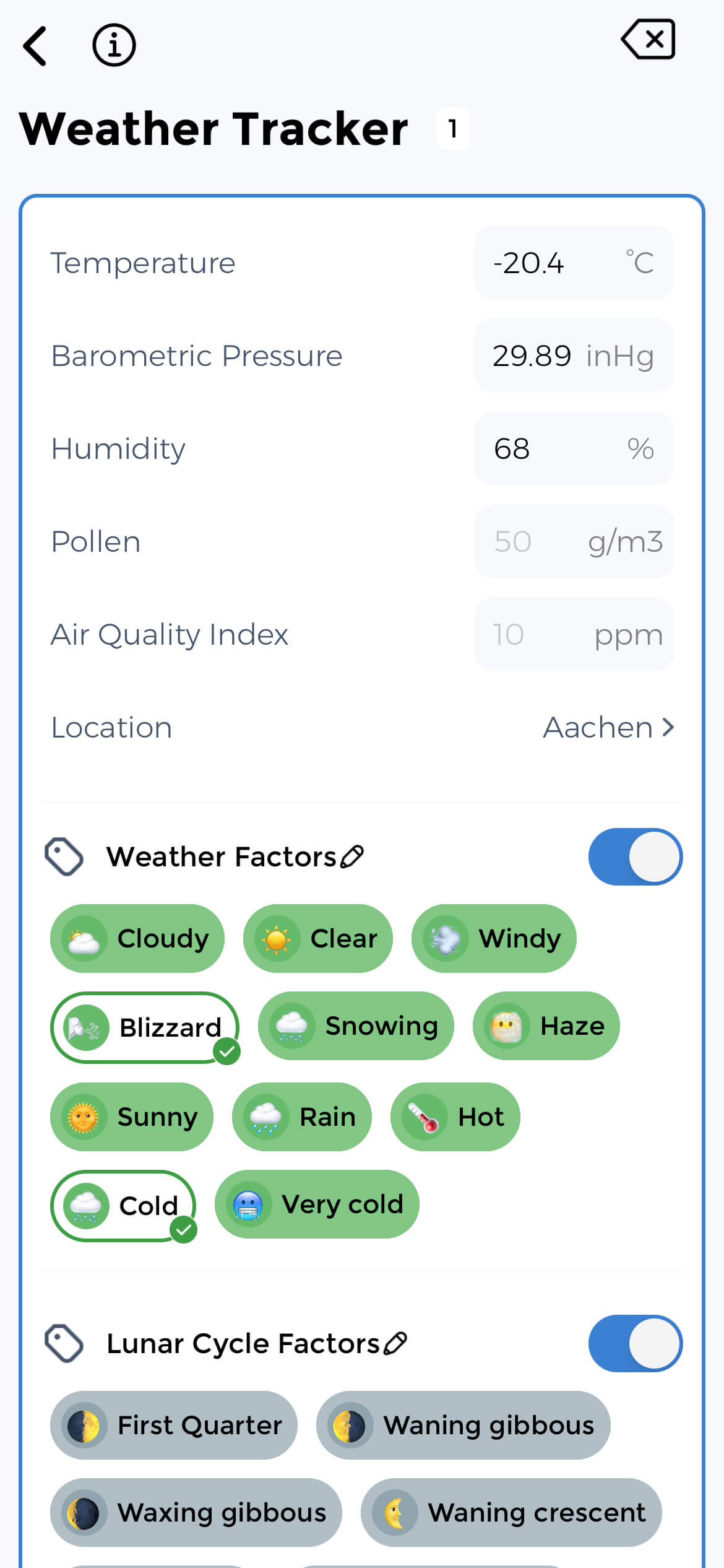 Environmental trigger tracking interface for Sjögren's management