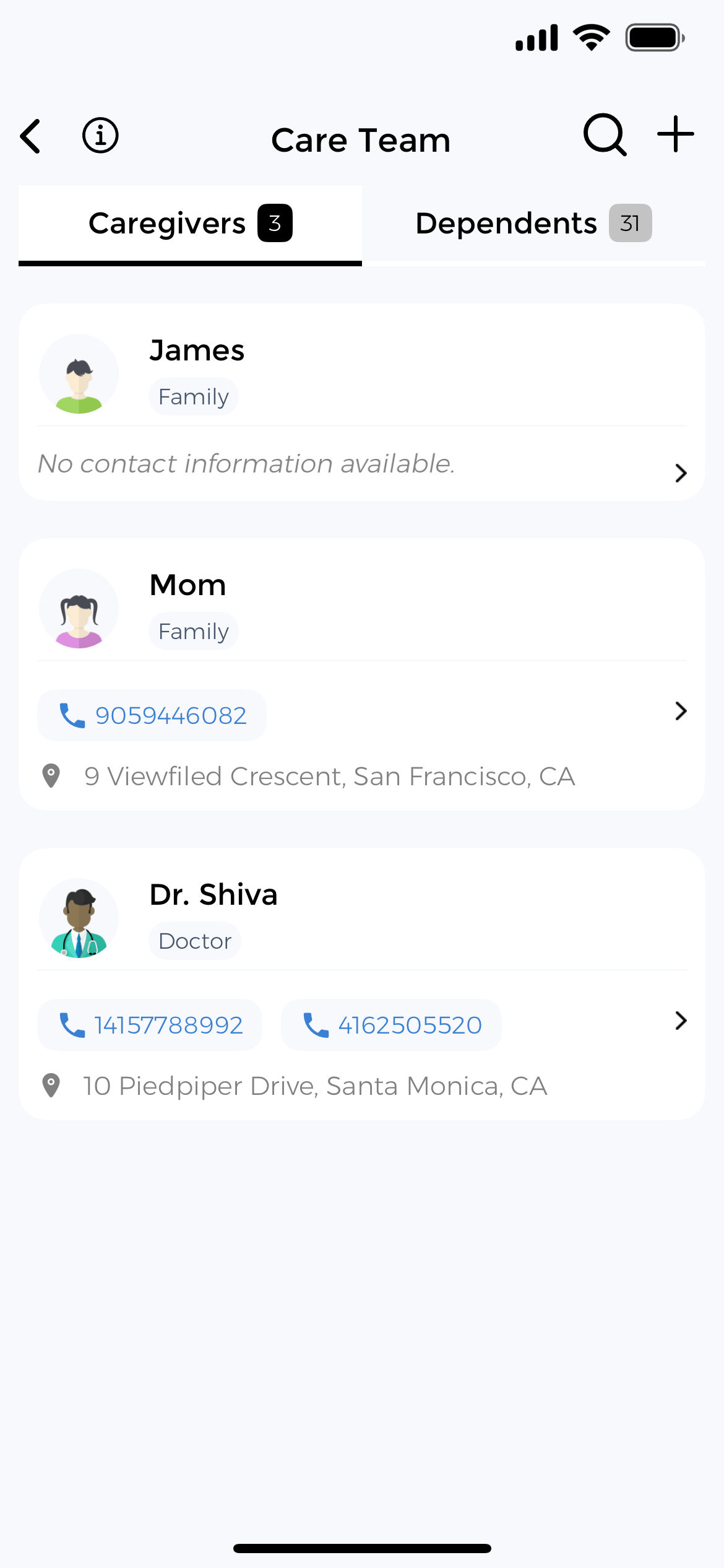 Share cycle data with partners and providers securely CareClinic Period Tracker care team sharing interface showing privacy controls