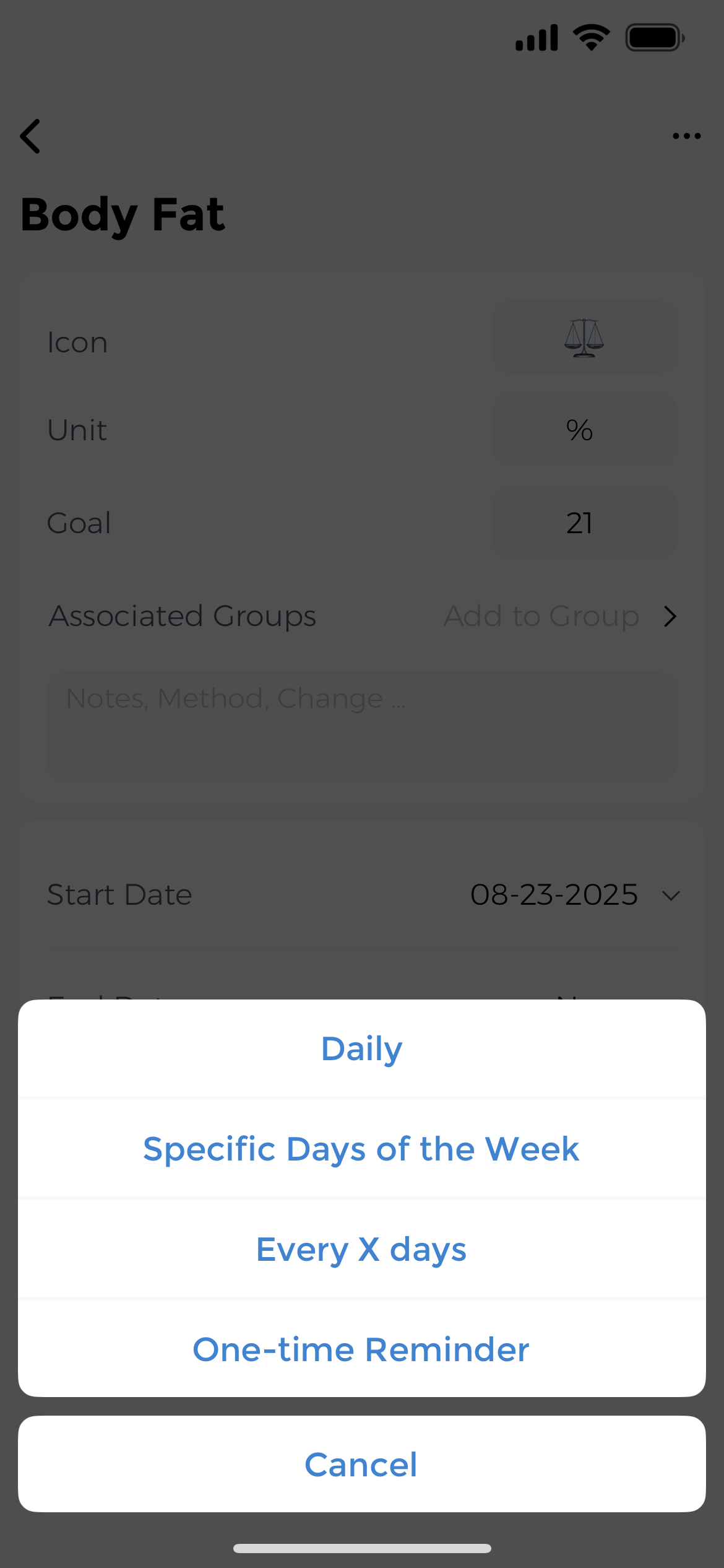 BP check reminders - Set daily or custom alerts to track blood pressure consistently Blood pressure reminder settings showing daily, weekly, and custom scheduling options for BP check notifications