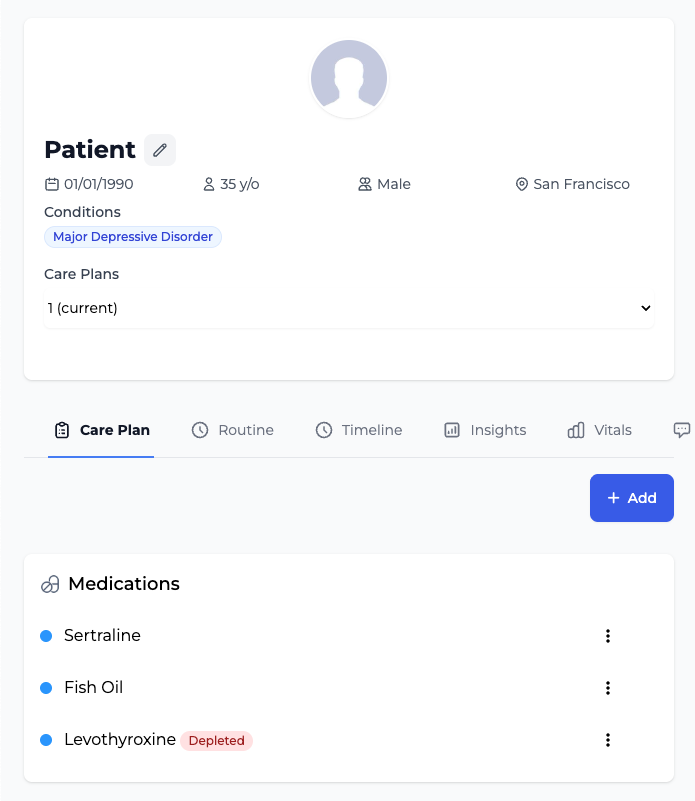 CareClinic Preventative Health Platform: Provider Dashboard for Population Health Management Preventative health platform showing provider dashboard with population health metrics, patient engagement data, and care coordination tools for employers, payers, and health systems