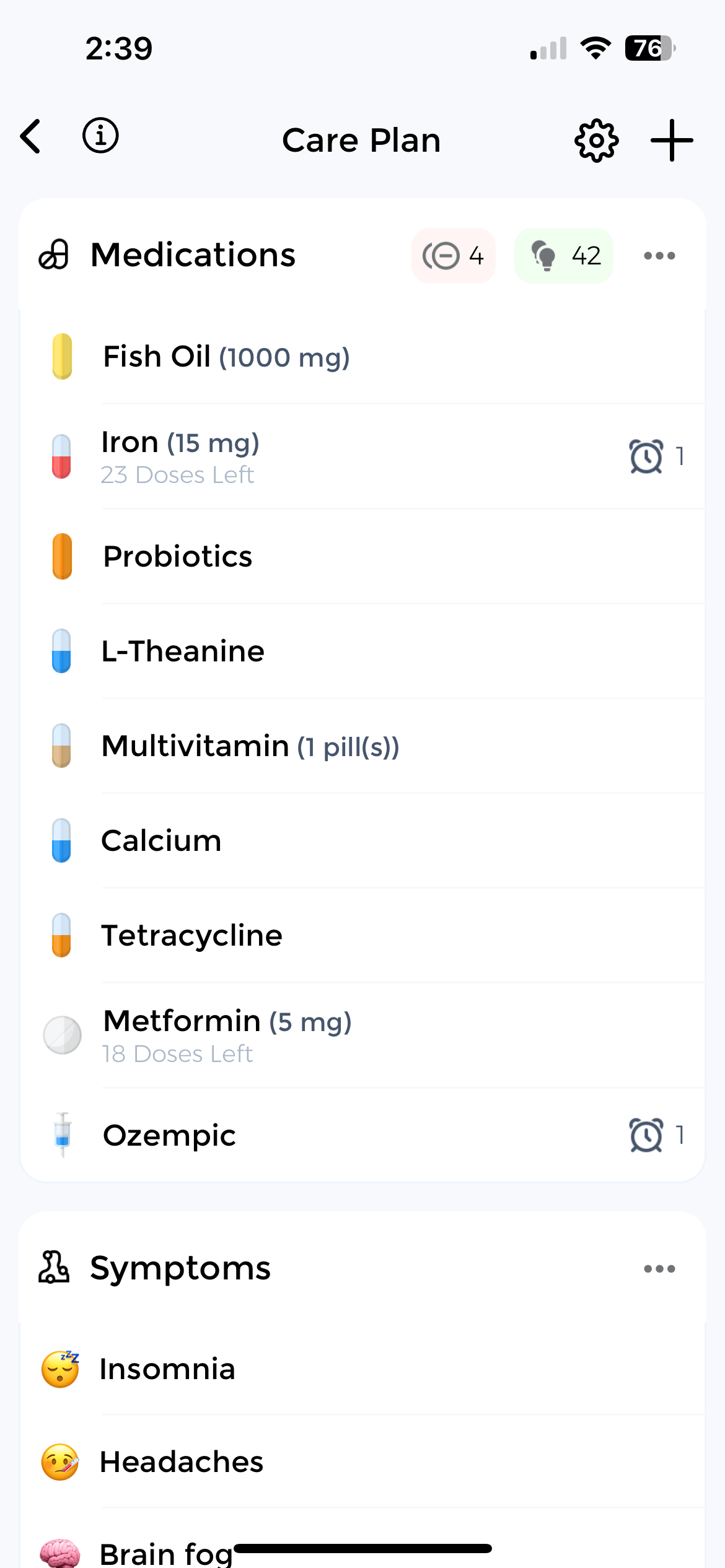 Track supplement brands, dosages, and timing daily Supplement tracker app medication list with dosages and brands